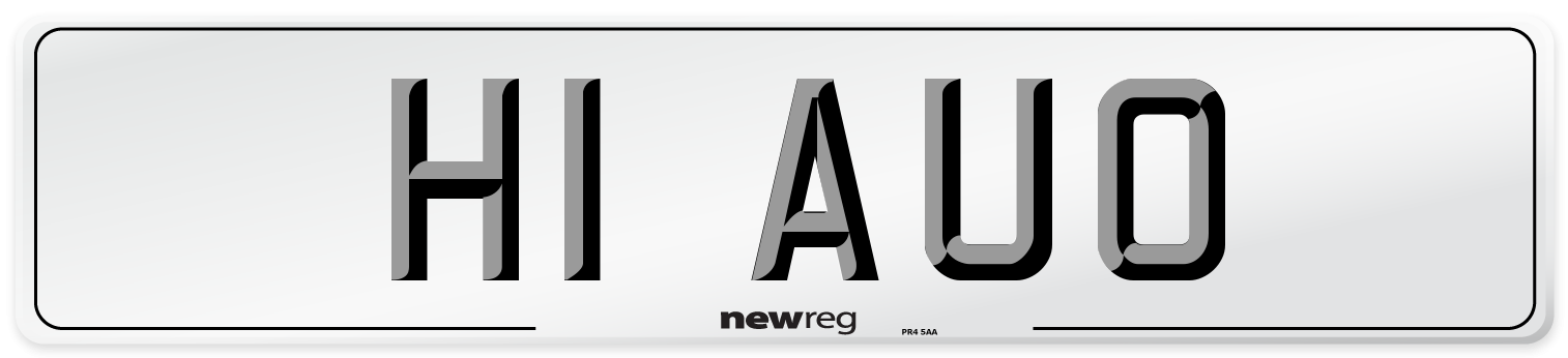 H1 AUO Number Plate from New Reg